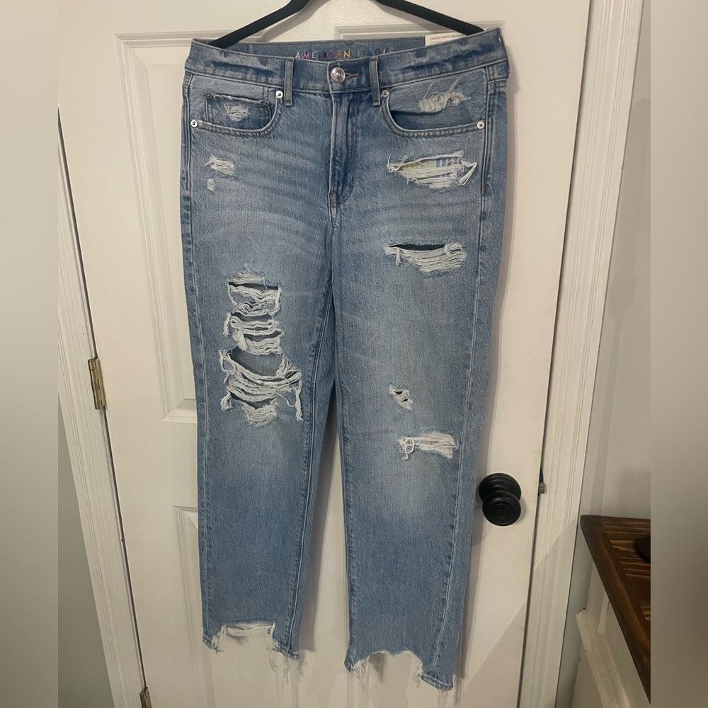 American Eagle Outfitters Ripped Light Blue Jeans